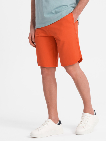 Ombre Clothing Oranžové pánské teplákové kraťasy Ombre Clothing