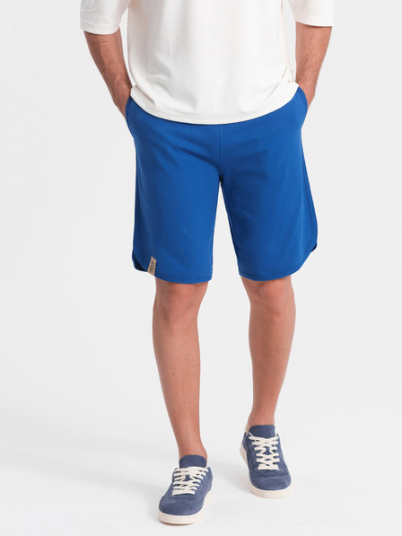 Ombre Clothing Modré pánské teplákové kraťasy Ombre Clothing