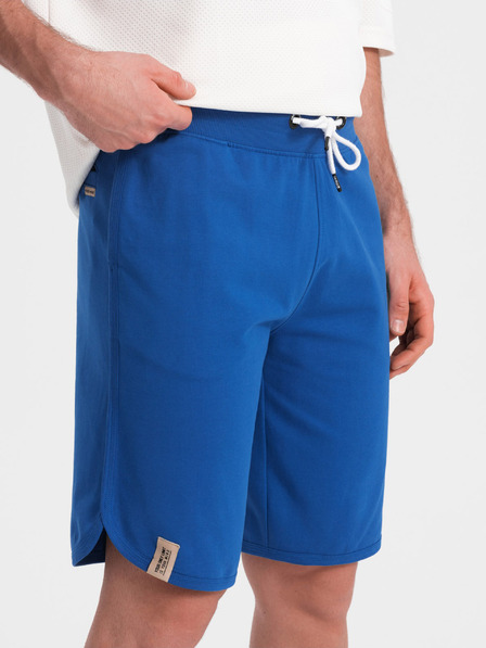 Ombre Clothing Modré pánské teplákové kraťasy Ombre Clothing