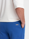 Ombre Clothing Modré pánské teplákové kraťasy Ombre Clothing