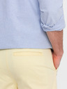 Ombre Clothing Žluté pánské chino kraťasy s džínovým lemem Ombre Clothing