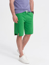 Ombre Clothing Zelené pánské teplákové kraťasy Ombre Clothing