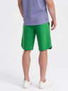 Ombre Clothing Zelené pánské teplákové kraťasy Ombre Clothing