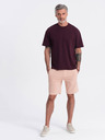 Ombre Clothing Růžové pánské teplákové kraťasy Ombre Clothing