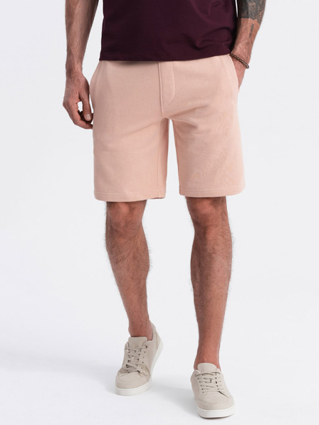 Ombre Clothing Růžové pánské teplákové kraťasy Ombre Clothing