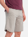 Ombre Clothing Béžové pánské teplákové kraťasy Ombre Clothing