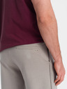 Ombre Clothing Béžové pánské teplákové kraťasy Ombre Clothing