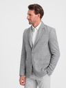 Ombre Clothing Šedé pánské kostkované sako s příměsí vlny Ombre Clothing