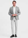 Ombre Clothing Šedé pánské kostkované sako s příměsí vlny Ombre Clothing