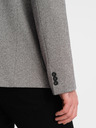 Ombre Clothing Šedé pánské sako bez klop Ombre Clothing
