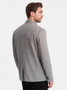 Ombre Clothing Šedé pánské sako bez klop Ombre Clothing