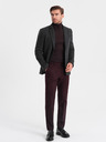 Ombre Clothing Čené pánské žakárové sako Ombre Clothing