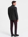 Ombre Clothing Čené pánské žakárové sako Ombre Clothing