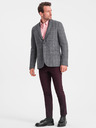 Ombre Clothing Šedé pánské žakárové sako Ombre Clothing