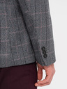 Ombre Clothing Šedé pánské žakárové sako Ombre Clothing
