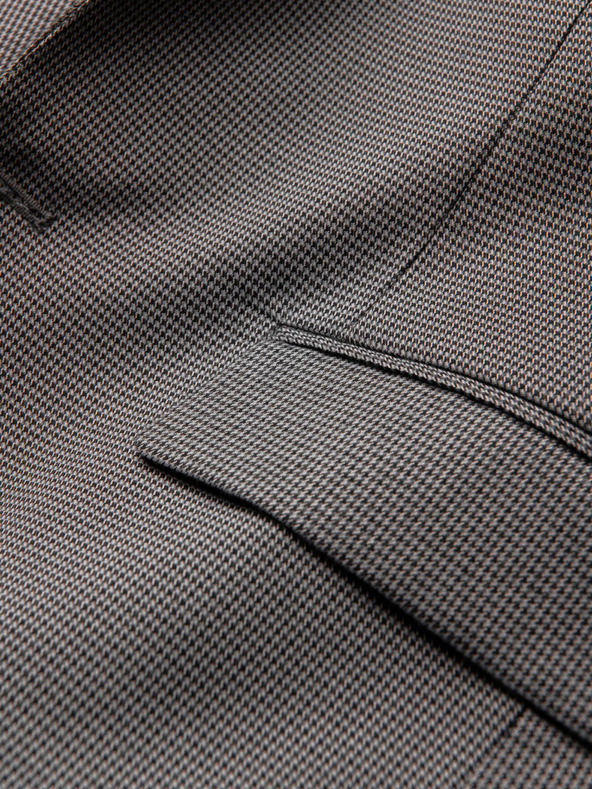 Ombre Clothing Šedé pánské jemně kostkované sako Ombre Clothing