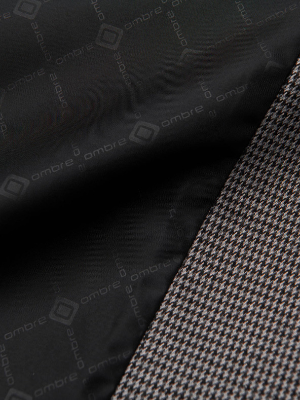 Ombre Clothing Šedé pánské jemně kostkované sako Ombre Clothing