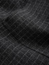 Ombre Clothing Tmavě šedé pánské kostkované sako s příměsí vlny Ombre Clothing