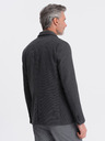 Ombre Clothing Tmavě šedé pánské sako Ombre Clothing