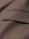 Ombre Clothing Hnědé pánské jemně kostkované sako Ombre Clothing