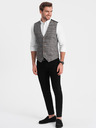 Ombre Clothing Šedá pánská vesta bez klop Ombre Clothing