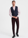 Ombre Clothing Tmavě modrá pánská vesta bez klop Ombre Clothing