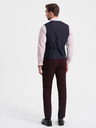 Ombre Clothing Tmavě modrá pánská vesta bez klop Ombre Clothing