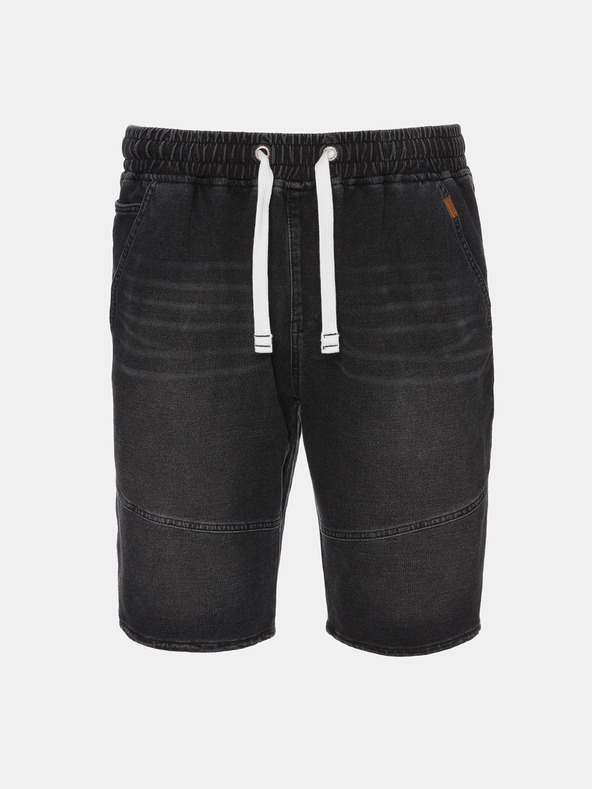 Sam 73 Tmavě šedé pánské džínové kraťasy SAM 73