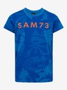 Sam 73 Modré chlapecké vzorované tričko SAM 73 Theodore