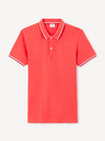 Celio Červené pánské polo tričko Celio Decolrayeb