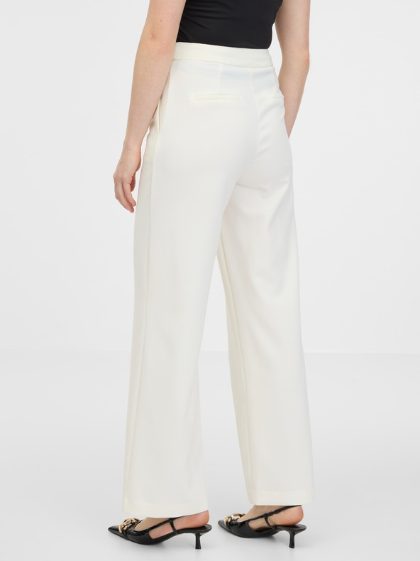 Orsay Krémové dámské široké kalhoty ORSAY