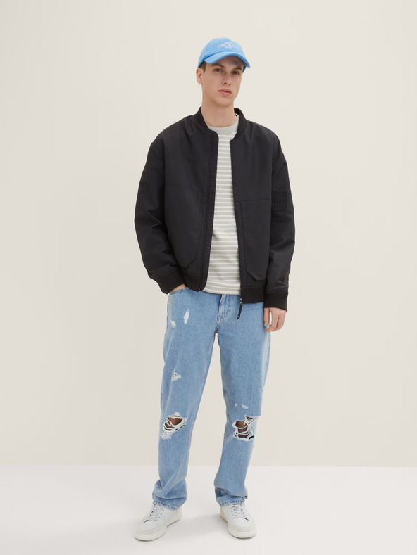 Tom Tailor Denim Černý pánský bomber Tom Tailor Denim