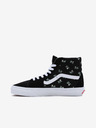 Vans Černé dámské květované kotníkové tenisky se semišovými detaily VANS SK8-Hi