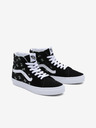 Vans Černé dámské květované kotníkové tenisky se semišovými detaily VANS SK8-Hi