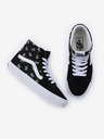 Vans Černé dámské květované kotníkové tenisky se semišovými detaily VANS SK8-Hi