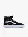 Vans Černé dámské květované kotníkové tenisky se semišovými detaily VANS SK8-Hi