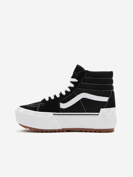 Vans Černo-bílé dámské kotníkové tenisky VANS UA SK8-Hi Stacked