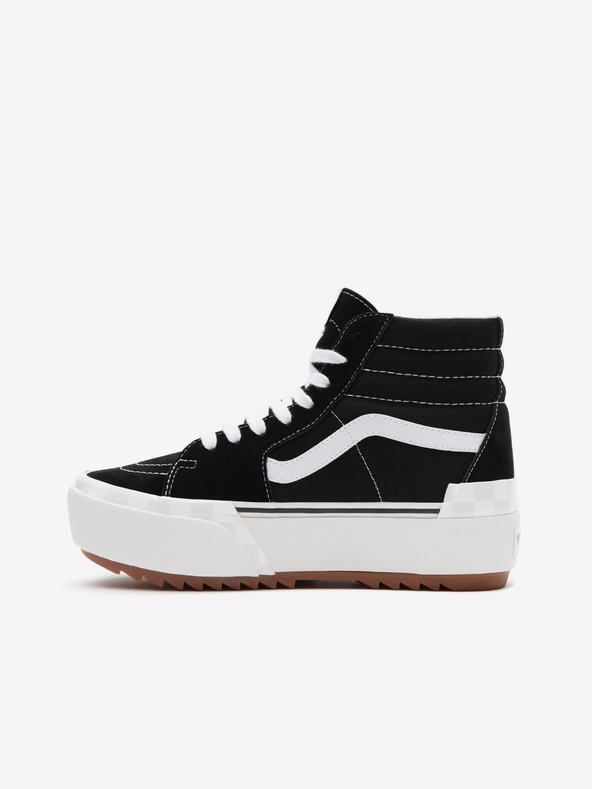 Vans Černo-bílé dámské kotníkové tenisky VANS UA SK8-Hi Stacked
