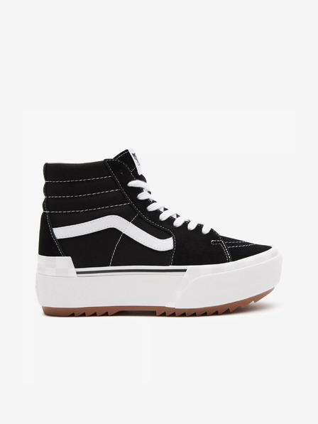 Vans Černo-bílé dámské kotníkové tenisky VANS UA SK8-Hi Stacked