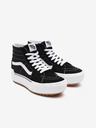 Vans Černo-bílé dámské kotníkové tenisky VANS UA SK8-Hi Stacked
