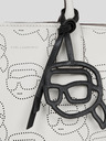 Karl Lagerfeld Krémová dámská kožená kabelka KARL LAGERFELD Ikonik 2.0 Perforated Tote