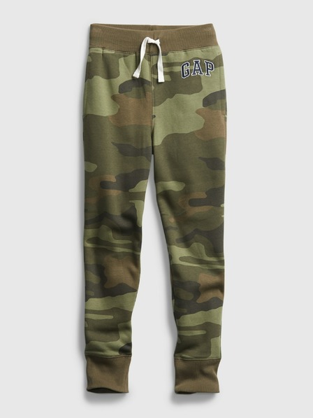 GAP Dětské tepláky fleece logo army GAP