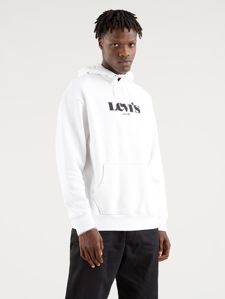 Levi's® Bílá pánská mikina s kapucí Levi's®