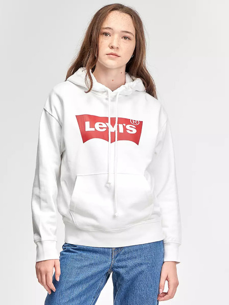 Levi's® Bílá dámská mikina s kapucí Levi's®