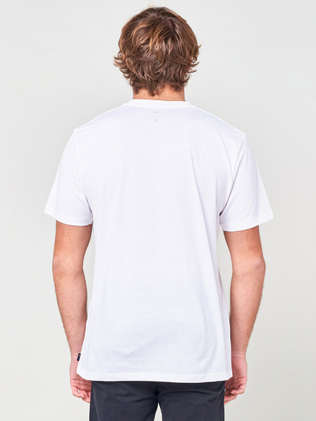 Rip Curl Bílé pánské tričko s potiskem Rip Curl
