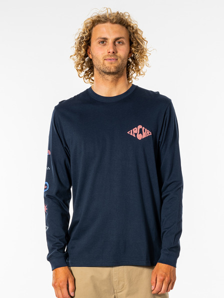 Rip Curl Tmavě modré pánské tričko s potiskem Rip Curl