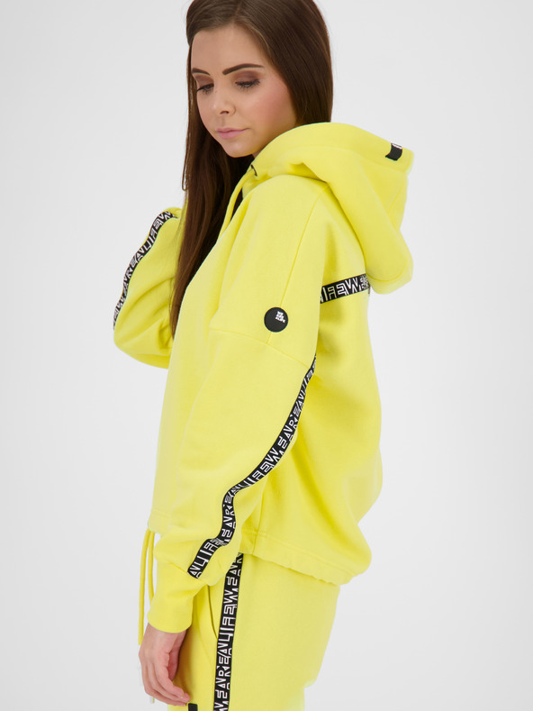 Alife and Kickin Žlutá dámská mikina s kapucí Alife and Kickin