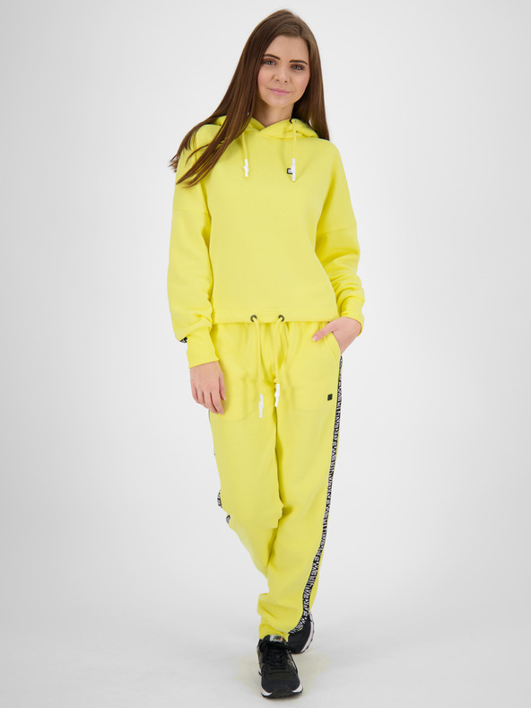 Alife and Kickin Žlutá dámská mikina s kapucí Alife and Kickin
