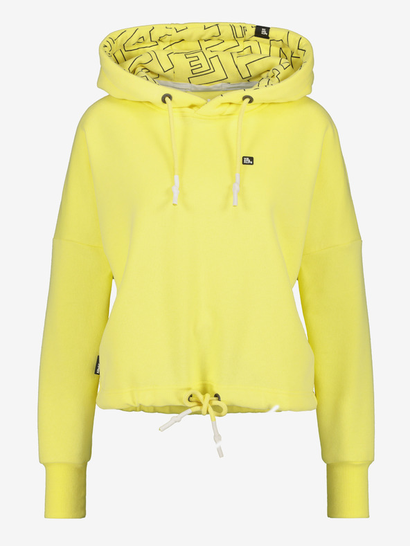 Alife and Kickin Žlutá dámská mikina s kapucí Alife and Kickin