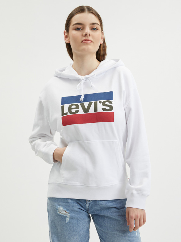 Levi's® Bílá dámská mikina s kapucí Levi's®